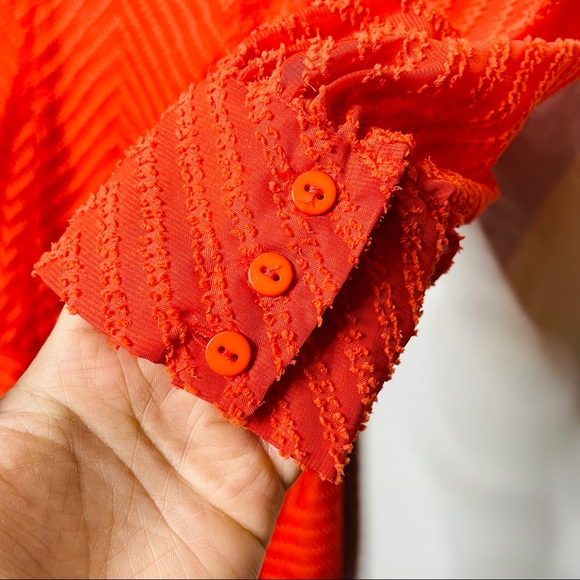 FAVLUX chevron red textured tiered mini dress - Picture 6 of 11